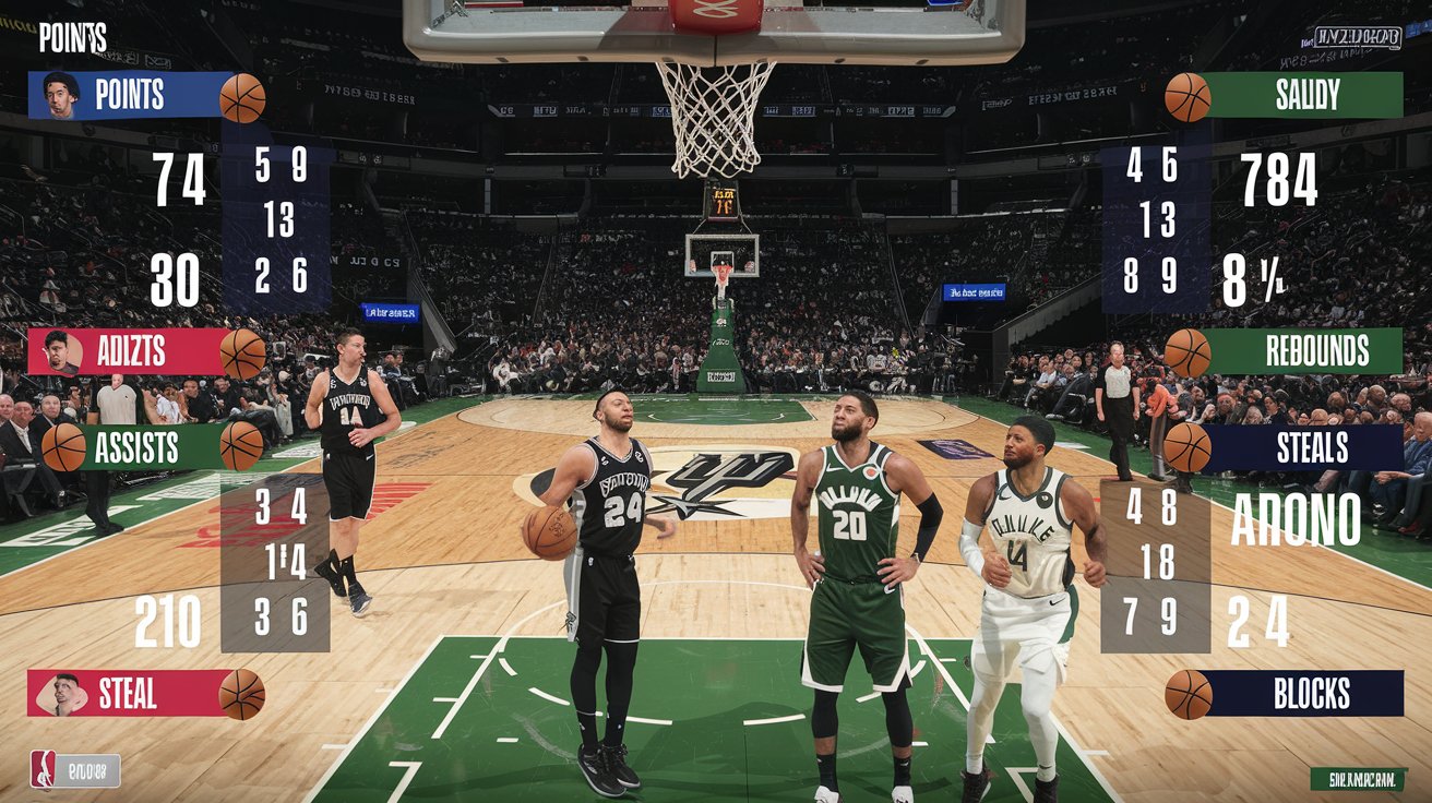 San Antonio Spurs vs Milwaukee Bucks: Match Player Stats