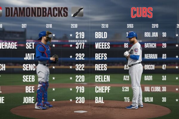 diamondbacks vs chicago cubs match player stats